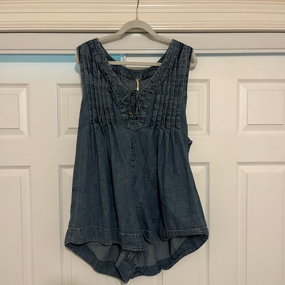 Free People Denim Romper